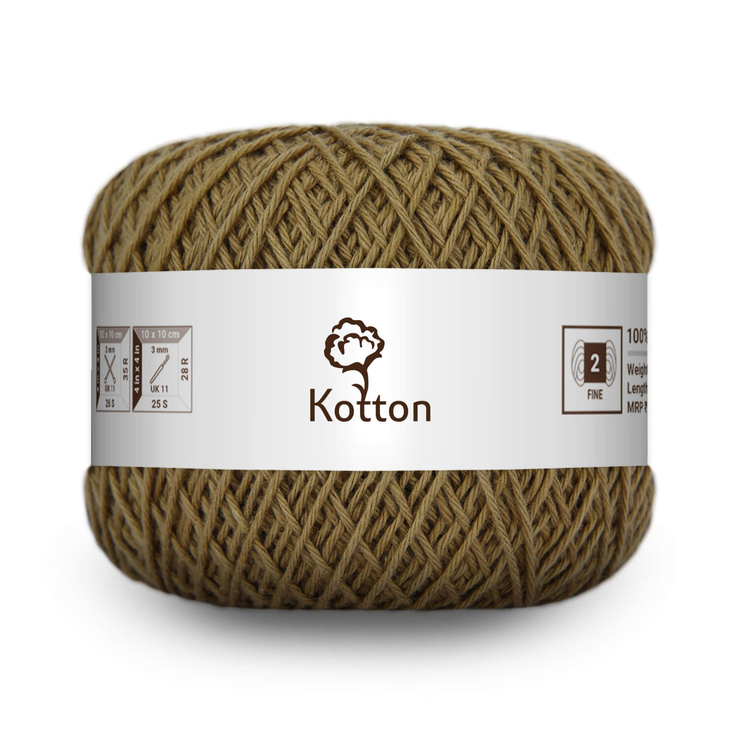 Cotton Yarn by Kotton - 4 ply - Just Brown 48