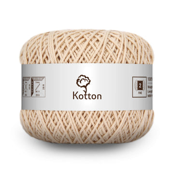 Cotton Yarn by Kotton - 4 ply - Light Brown 02L