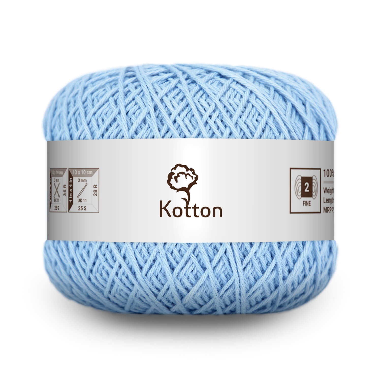 Cotton Yarn by Kotton - 4 ply - Light Sky Blue 29