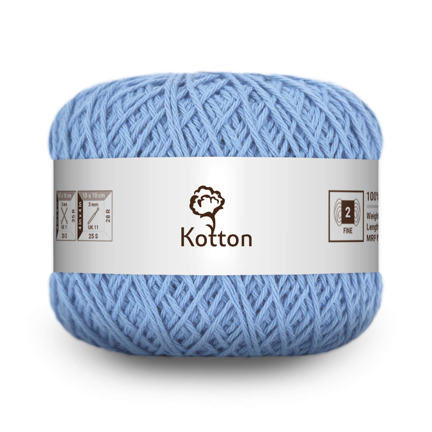 Cotton Yarn by Kotton - 4 ply - Light Sky Blue 29