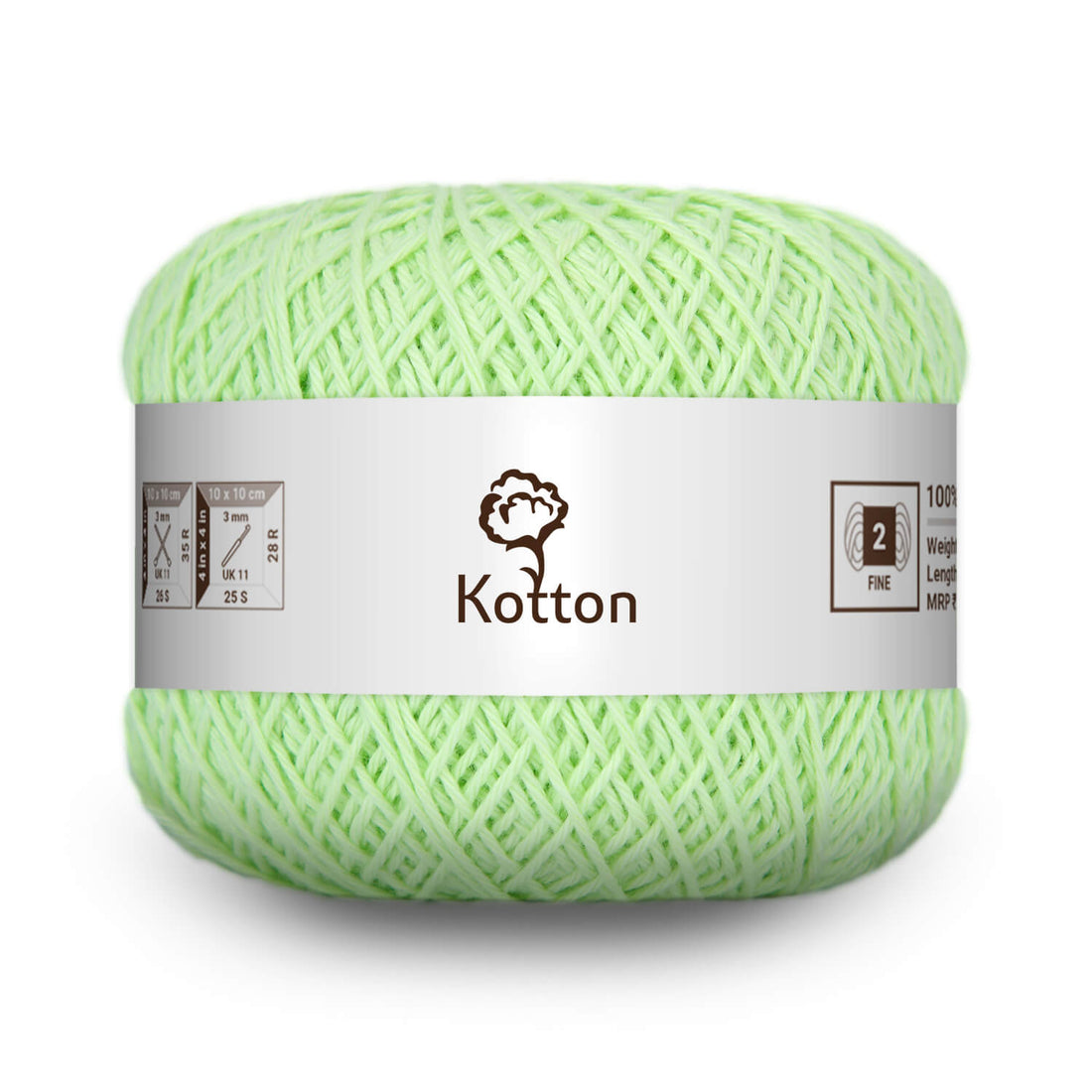 Cotton Yarn by Kotton - 4 ply - Lime Green 22