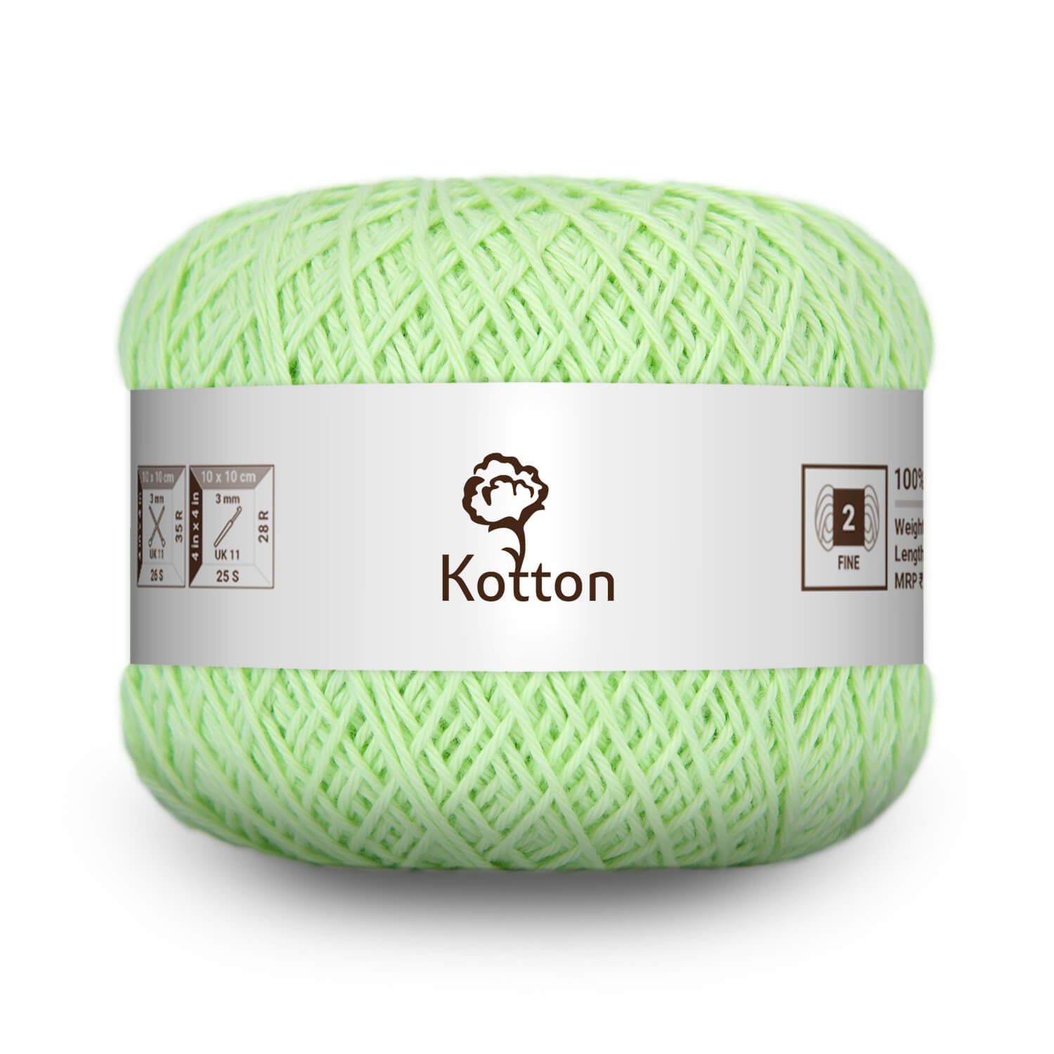 Cotton Yarn by Kotton - 4 ply - Lime Green 22