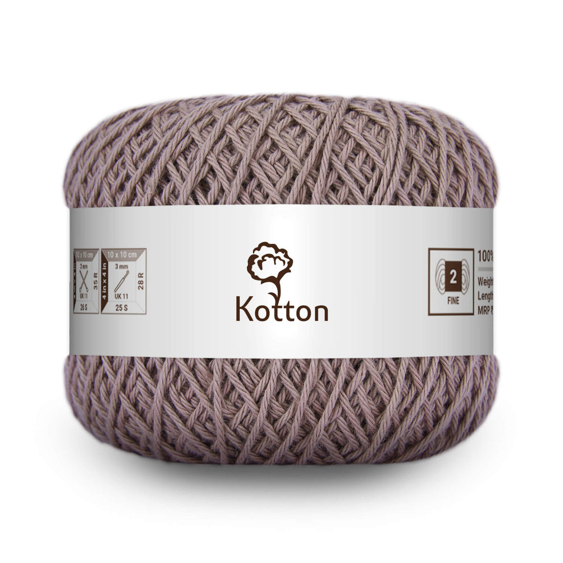 Cotton Yarn by Kotton - 4 ply - Mauve Brown 51