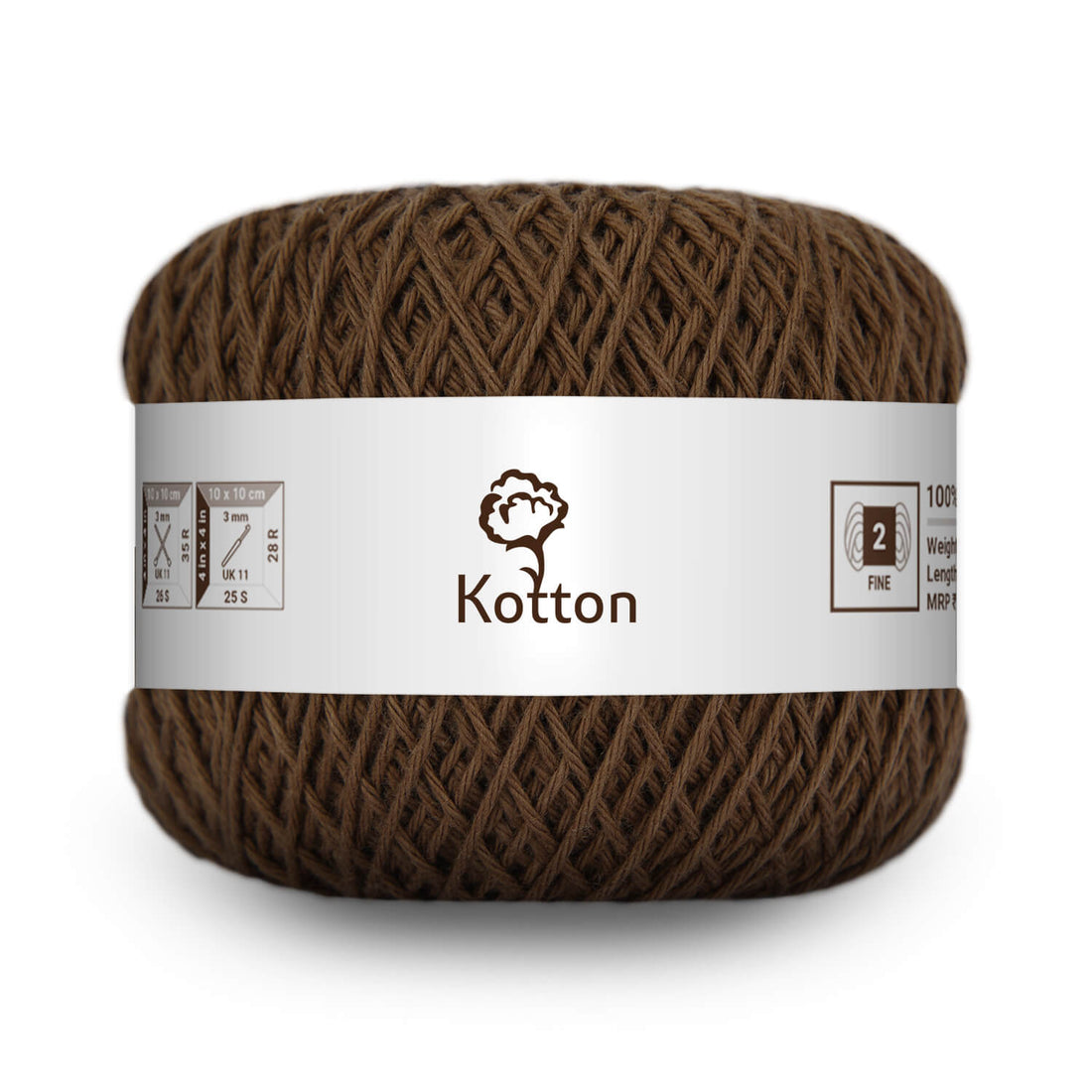 Cotton Yarn by Kotton - 4 ply - Mud Brown 39