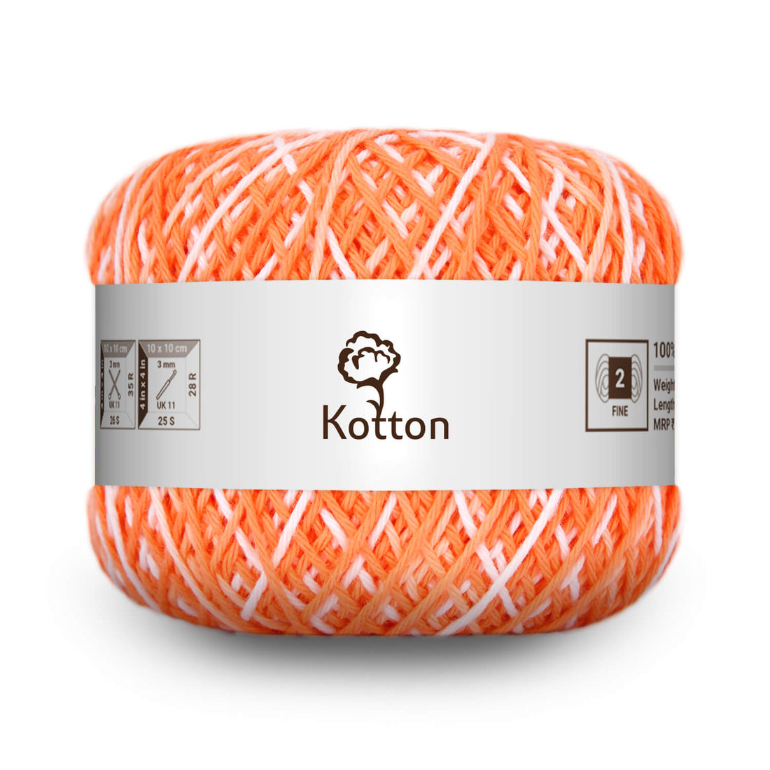 Cotton Yarn by Kotton - 4 ply - Multi Color 25