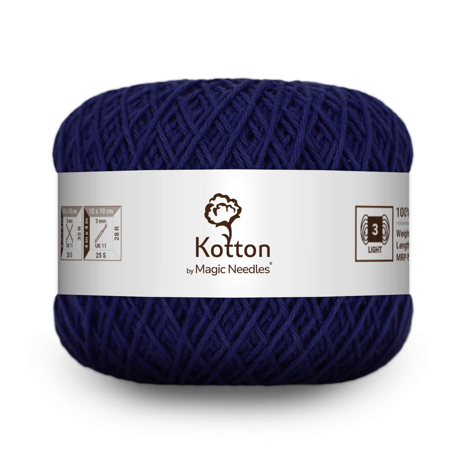Kotton 4 Ply Yarn - Navy Blue 18