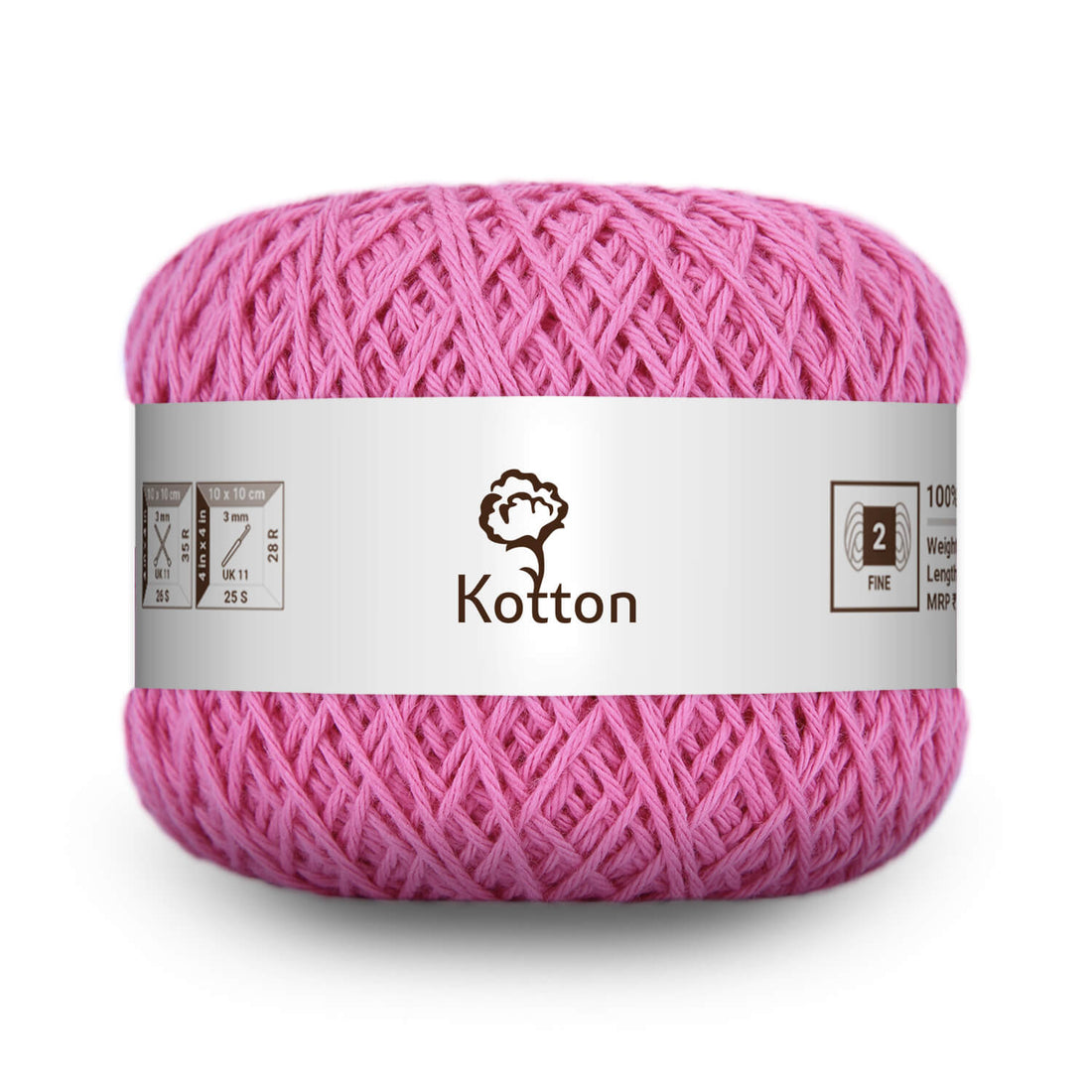 Cotton Yarn by Kotton - 4 ply - Onion Pink 40