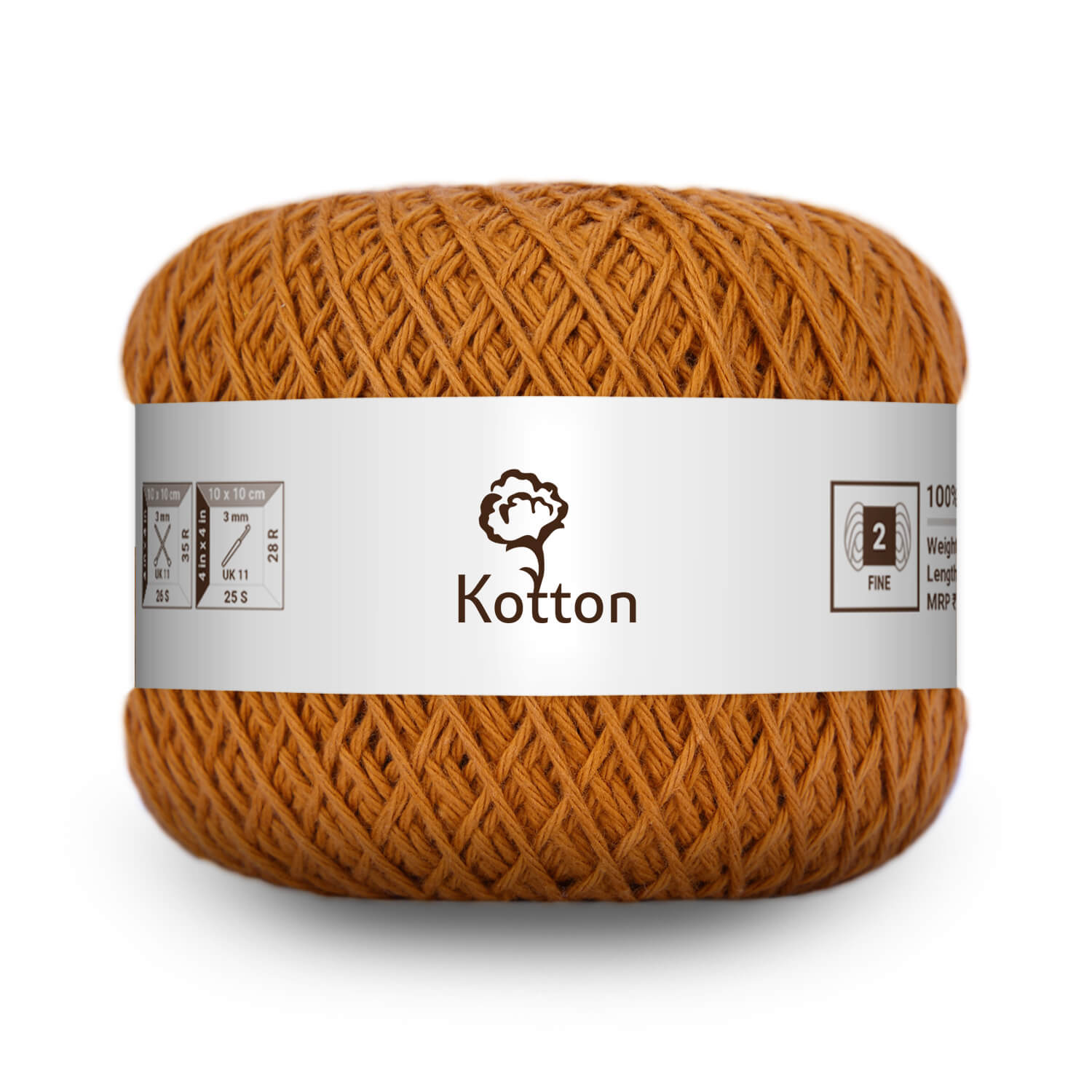 Cotton Yarn by Kotton - 4 ply - Peach Brown 52