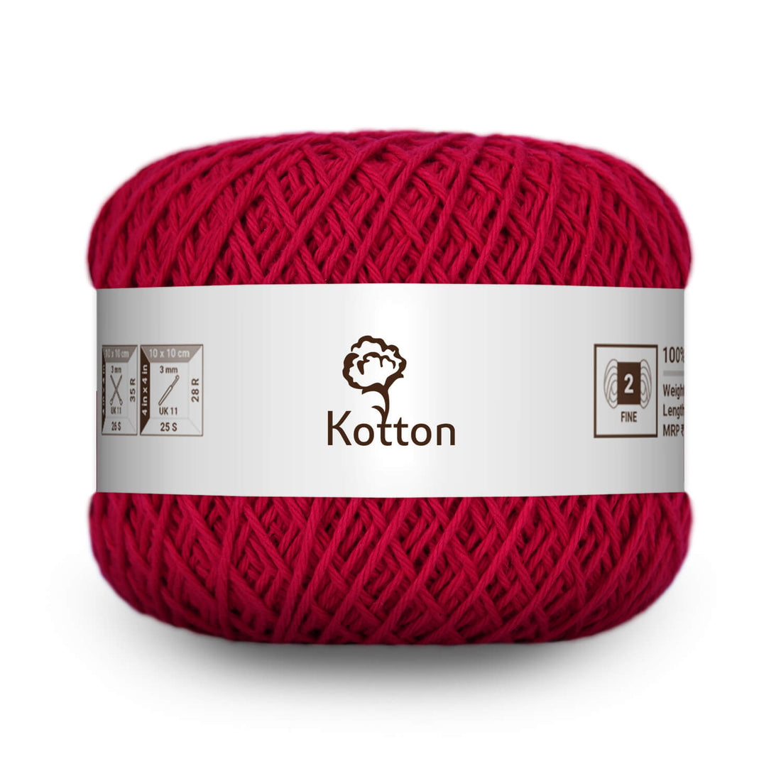 Cotton Yarn by Kotton - 4 ply - Red 10