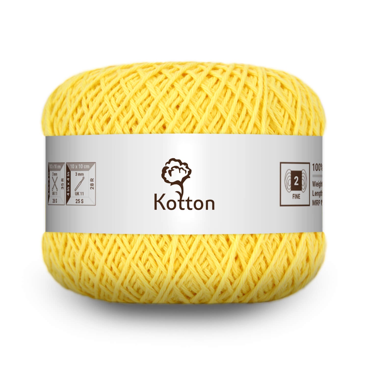 Cotton Yarn by Kotton - 4 ply - Sunshine Yellow 41