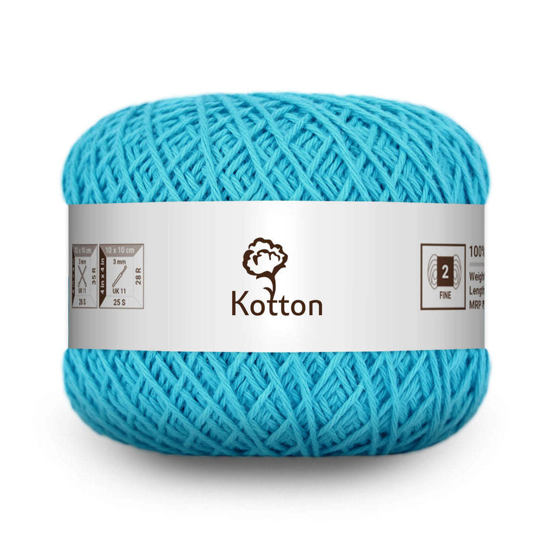 Cotton Yarn by Kotton - 4 ply - Turquoise Blue 56