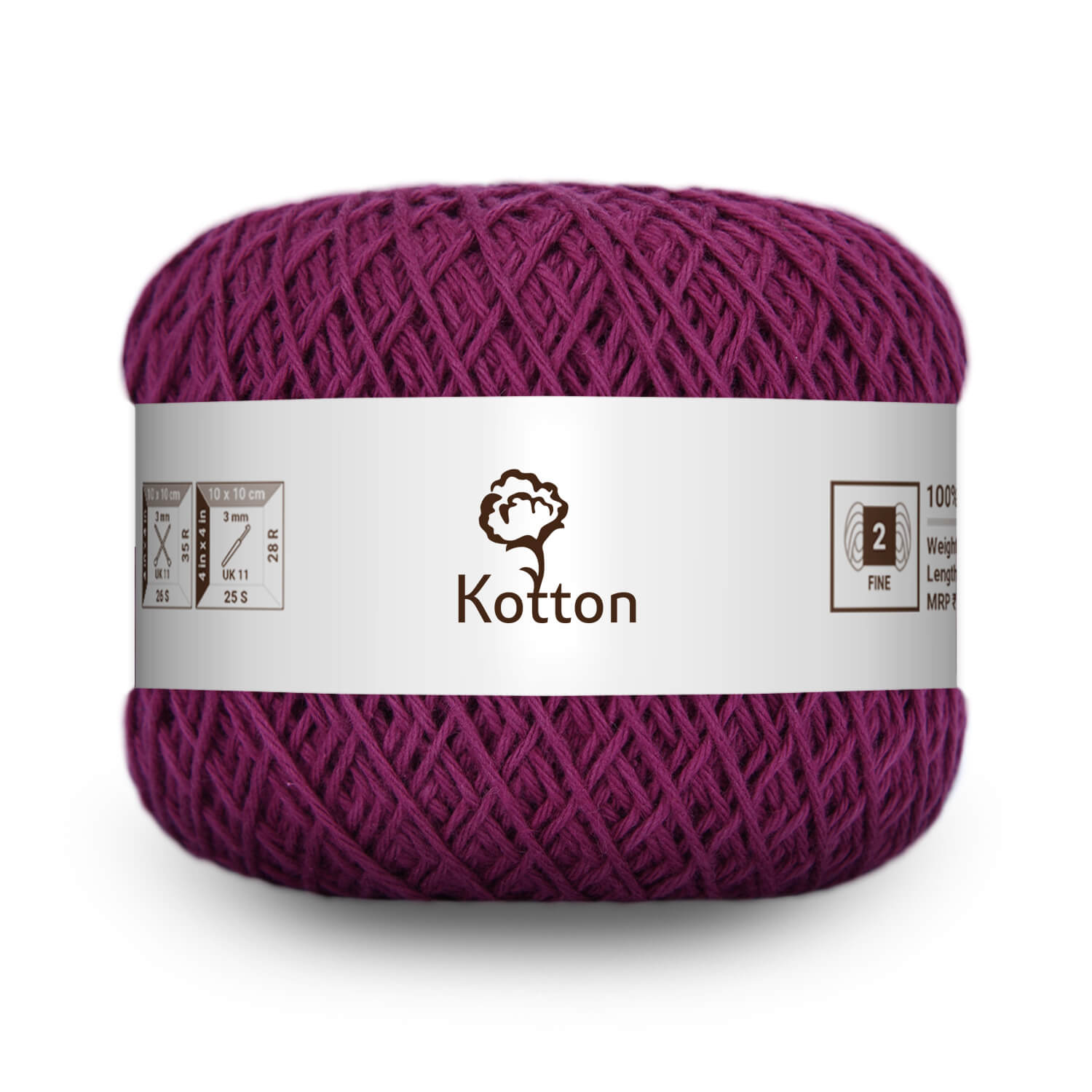 Cotton Yarn by Kotton - 4 ply - Wine 58