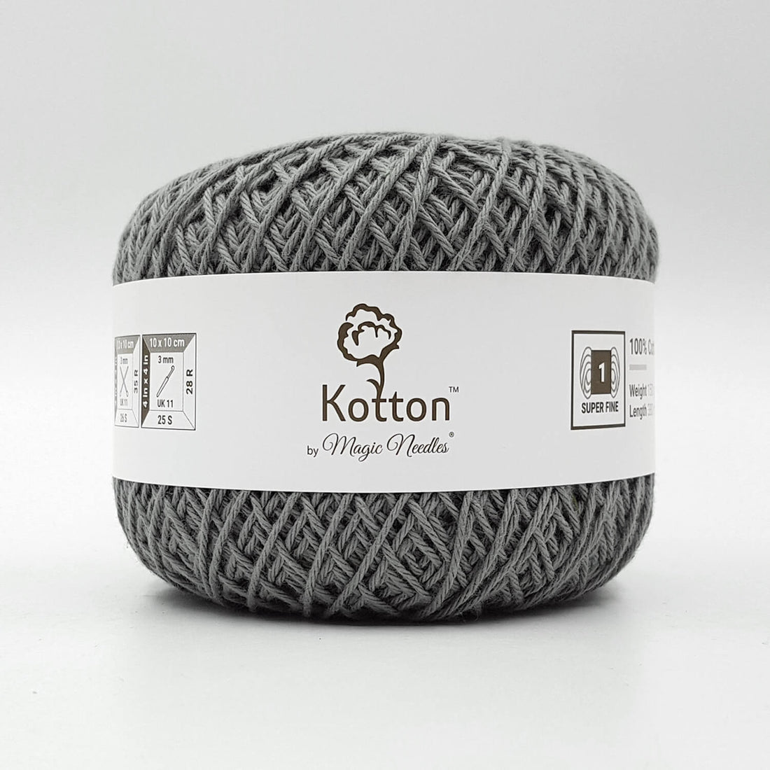 Cotton Yarn by Kotton - 4 ply - Grey 13