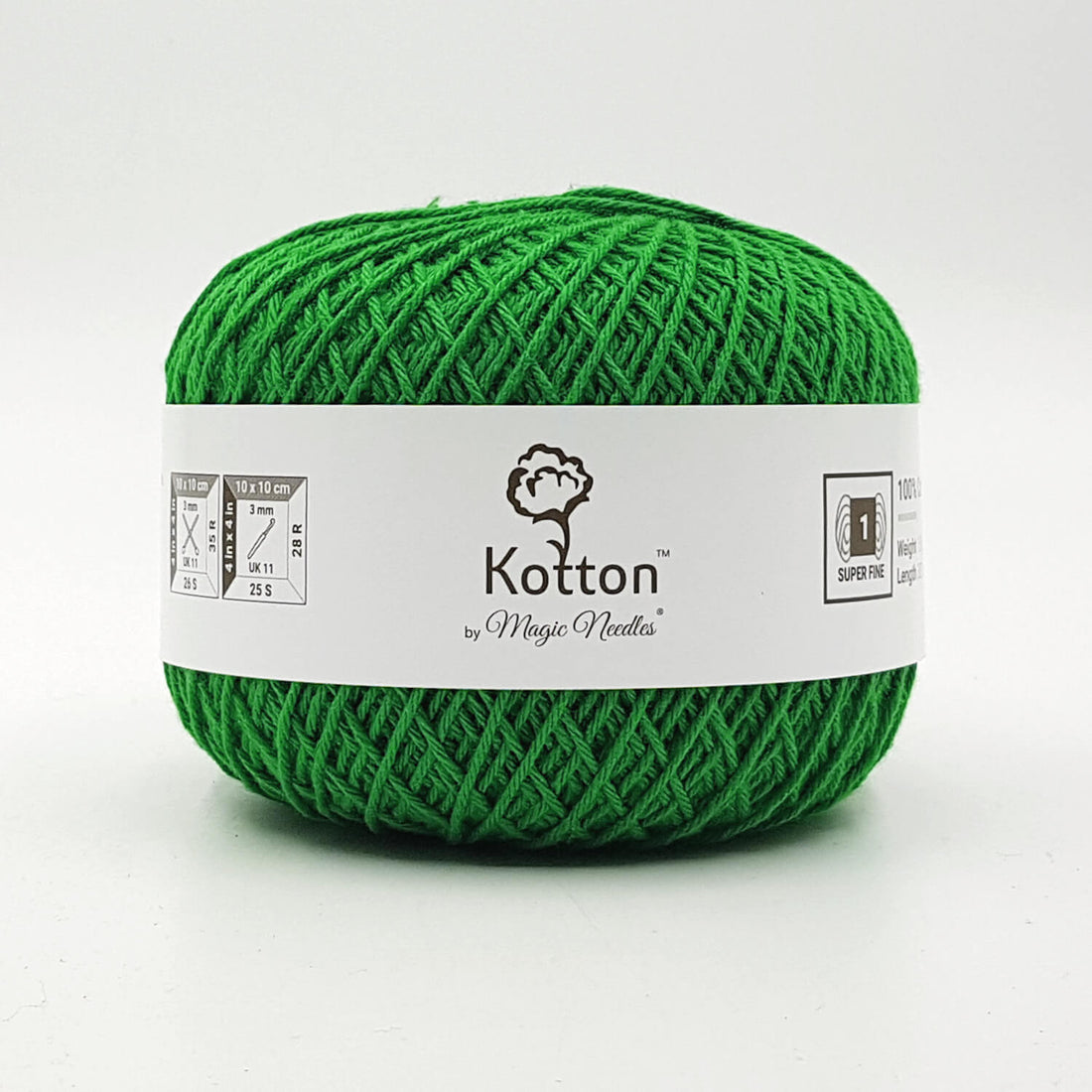 Kotton 4 ply Cotton Yarn 150 g - Green 35