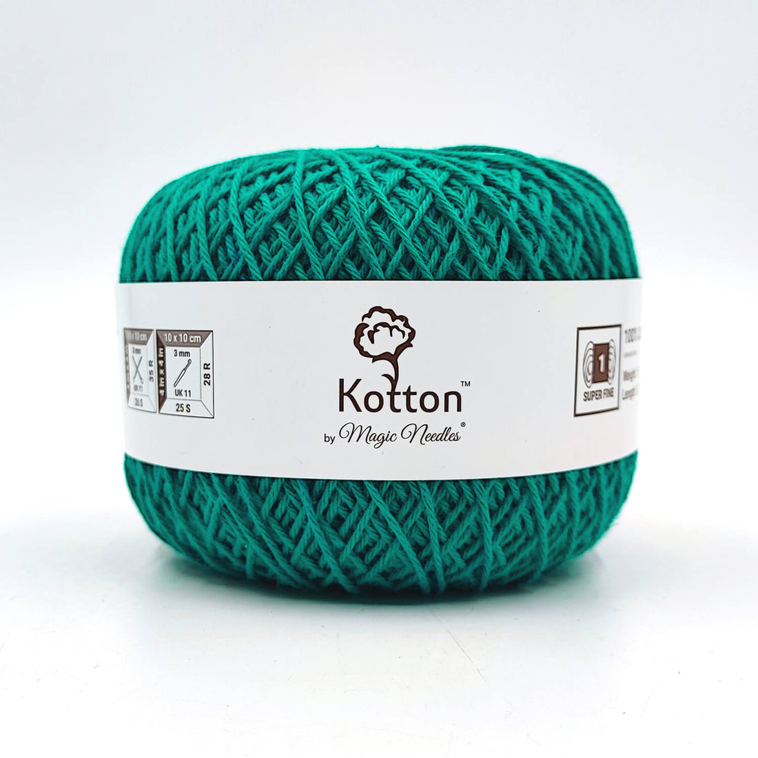 Kotton 4 ply Cotton Yarn 150 g - Peacock Green 59