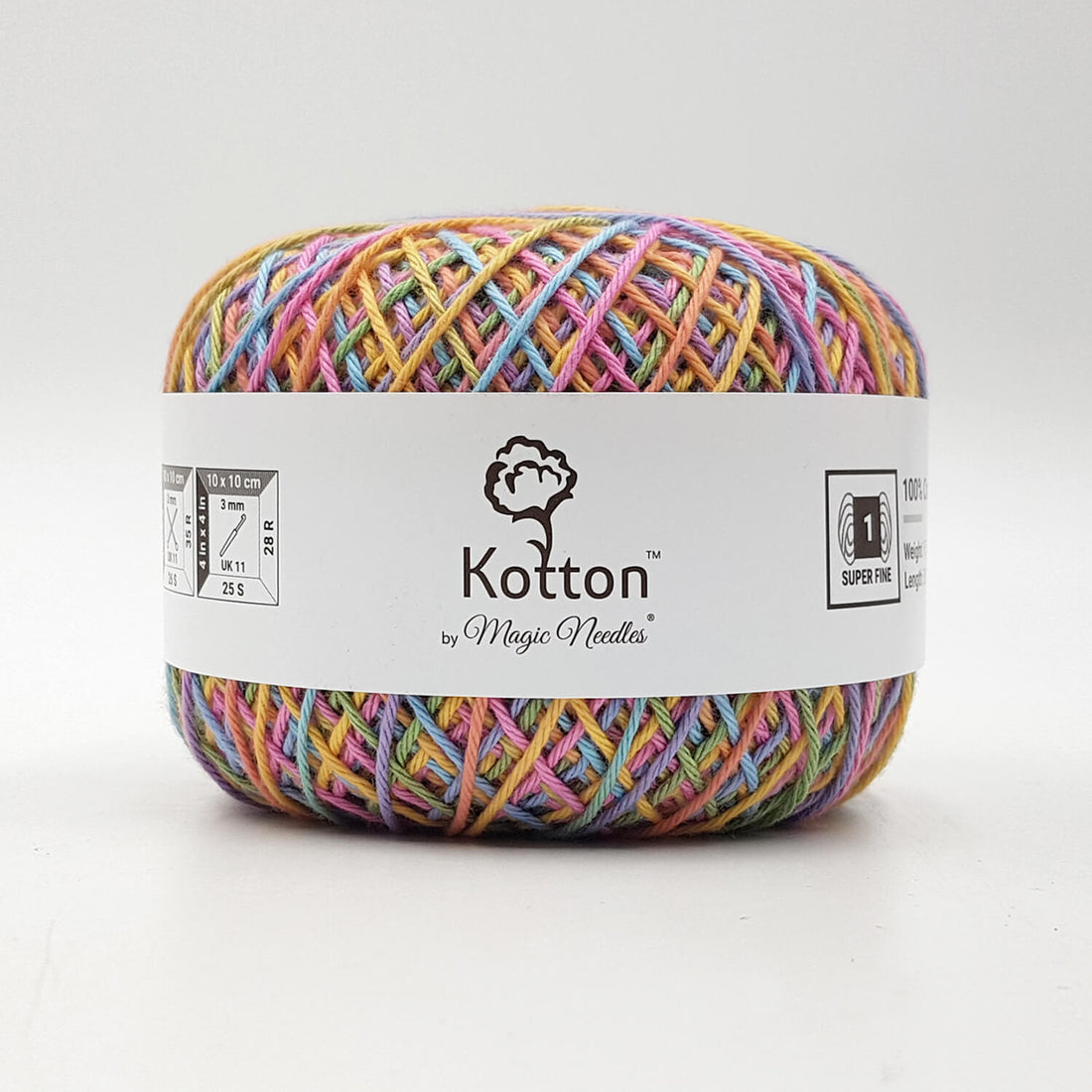 Kotton 4 ply Cotton Yarn 150 g - Multi Color 03