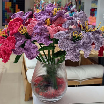 Crape Myrtle - Handcrafted Crochet Flowers