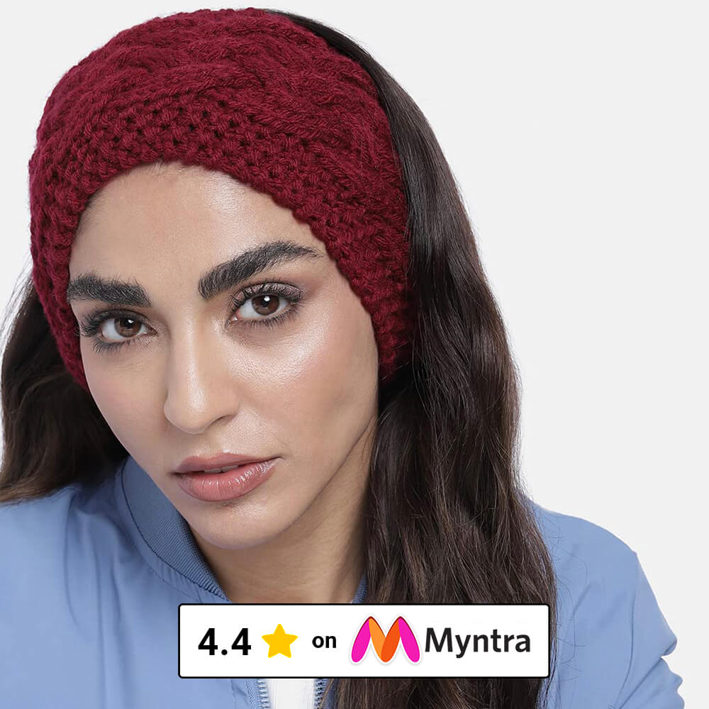 Criss-Cross Headband - Maroon 3012