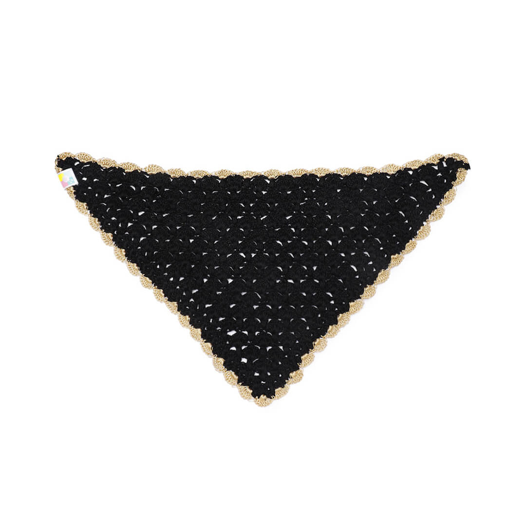 Crochet Bandanna - Black 3239