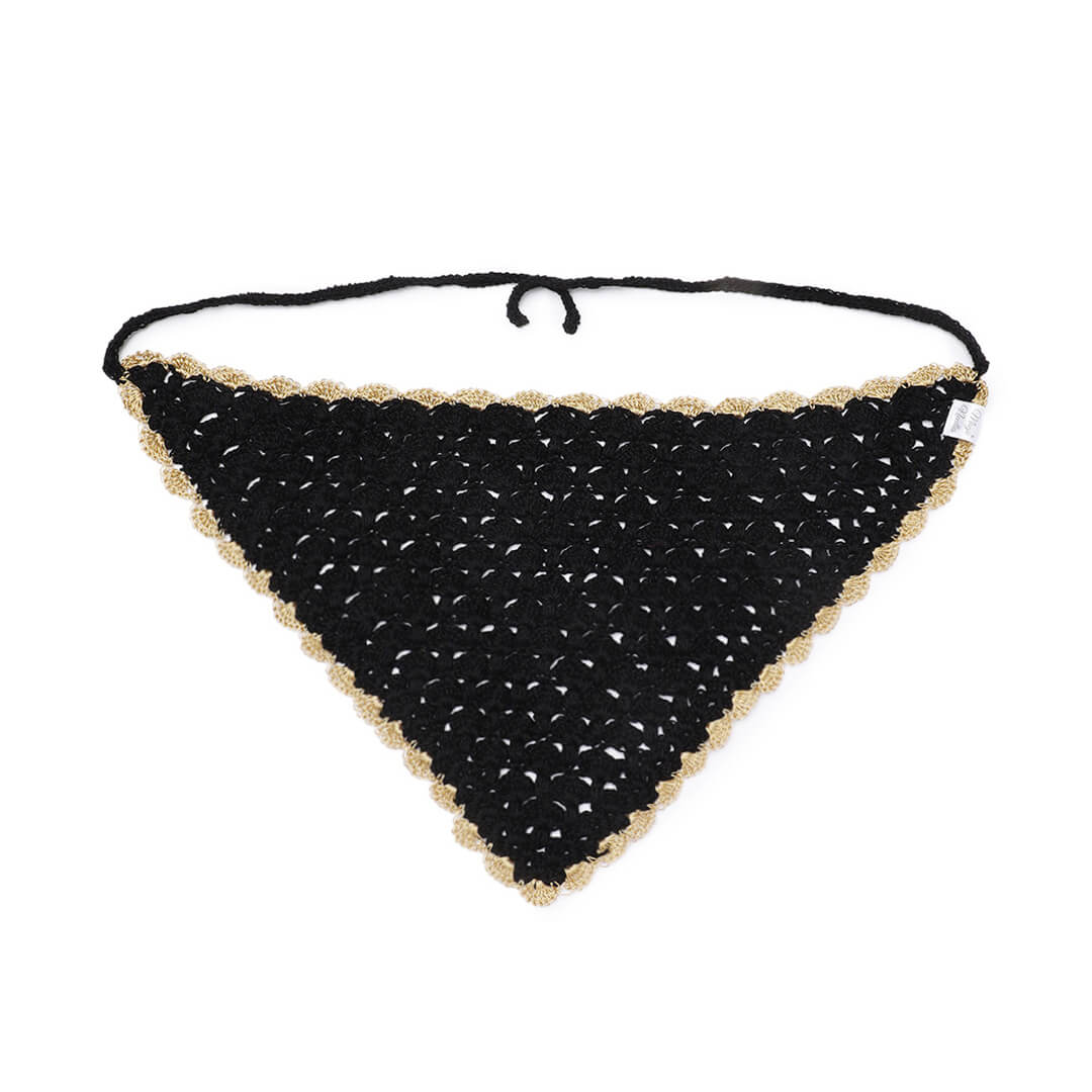 Crochet Bandanna - Black 3239