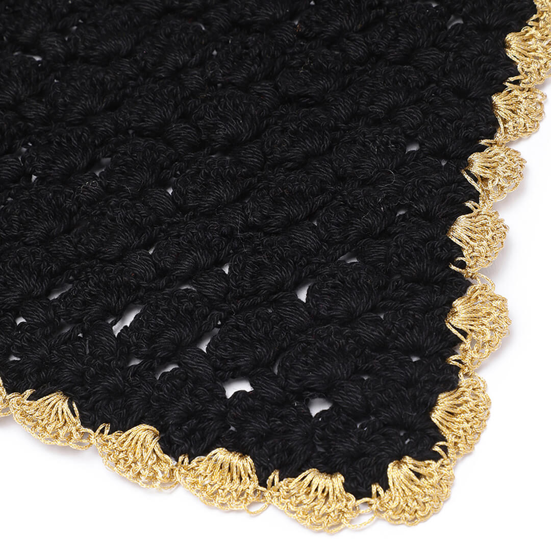 Crochet Bandanna - Black 3239