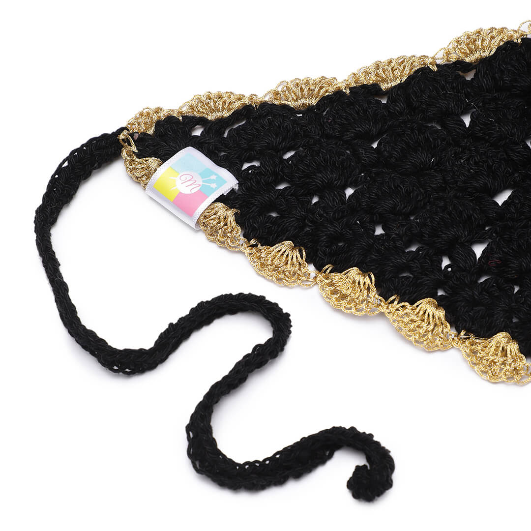Crochet Bandanna - Black 3239