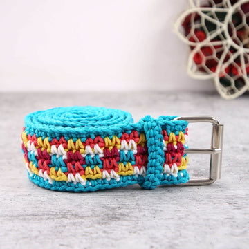 Handcrafted Crochet Belt with Adjustable Buckle