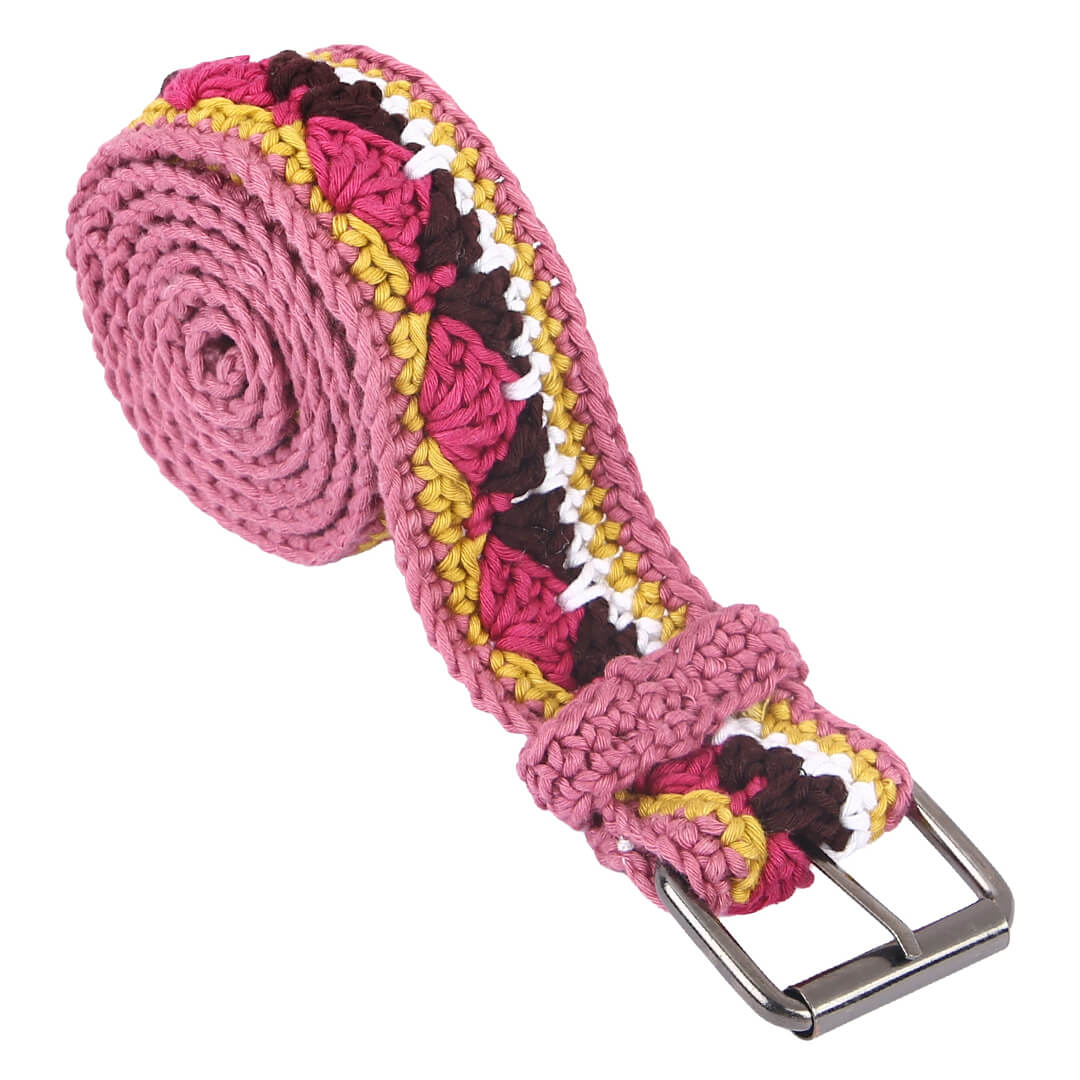 Crochet Belt with Adjustable Buckle - 10354