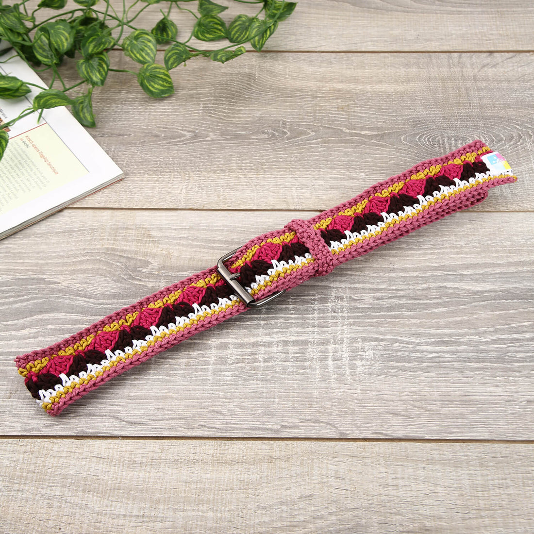 Handcrafted Crochet Belt with Adjustable Buckle