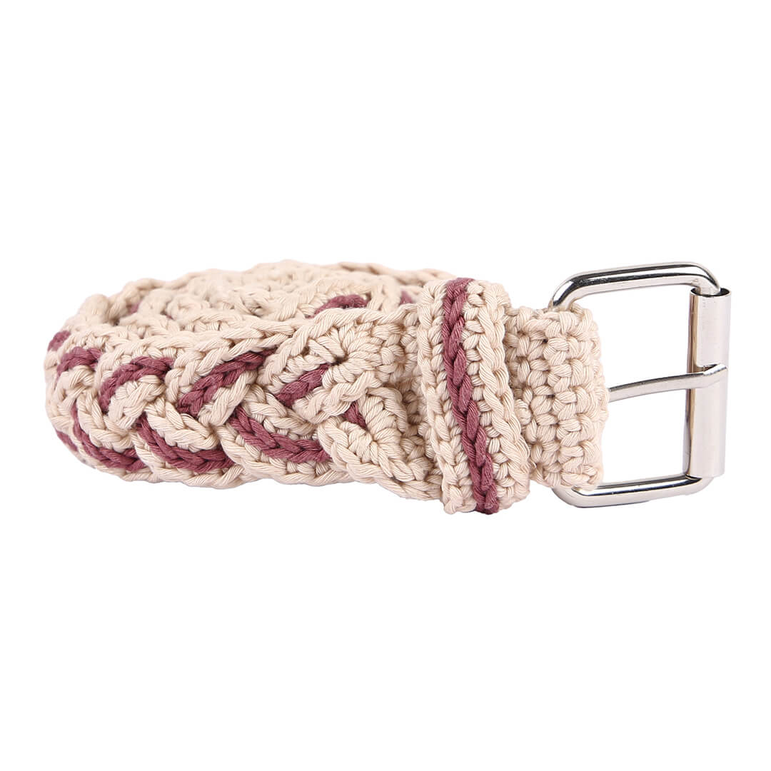 Crochet Belt with Adjustable Buckle - 10353