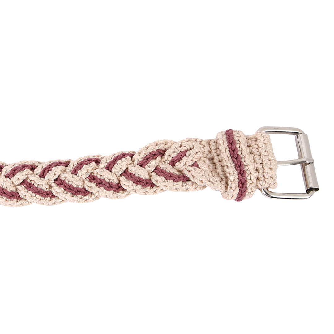 Crochet Belt with Adjustable Buckle - 10353