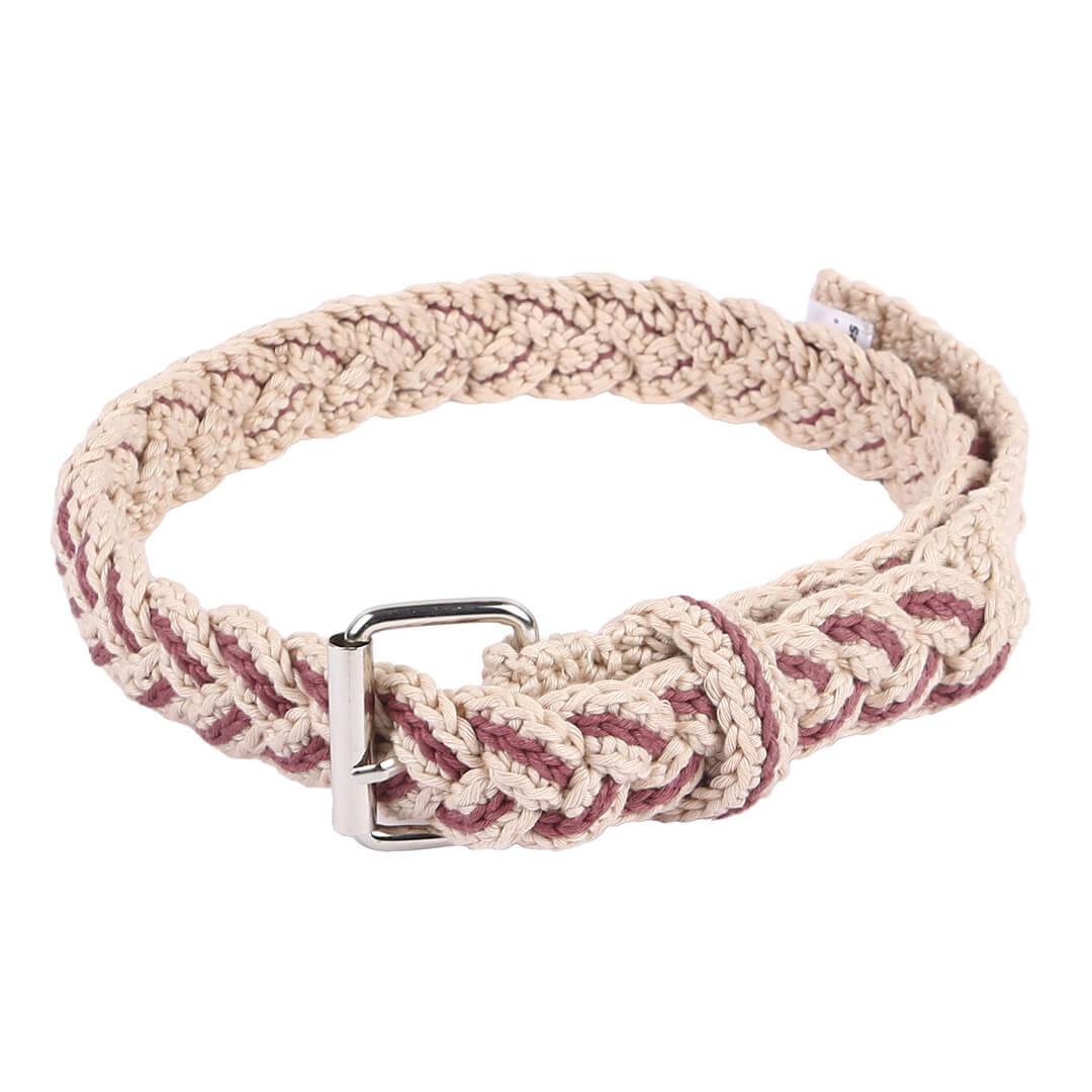 Crochet Belt with Adjustable Buckle - 10353