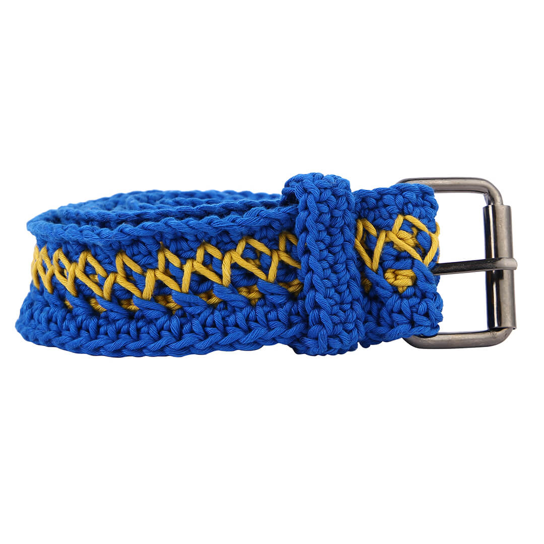Crochet Belt with Adjustable Buckle - 10349