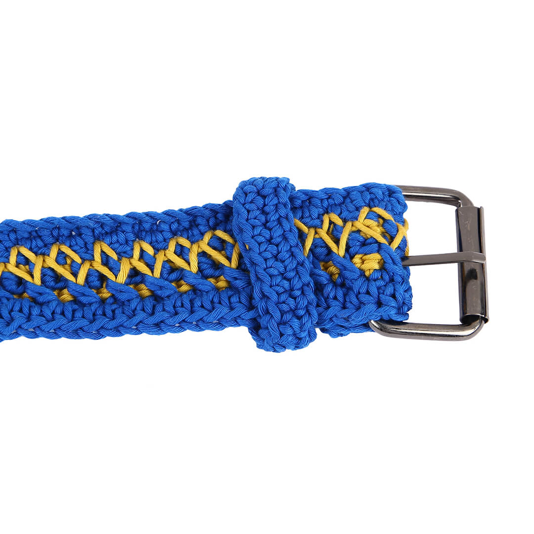 Crochet Belt with Adjustable Buckle - 10349