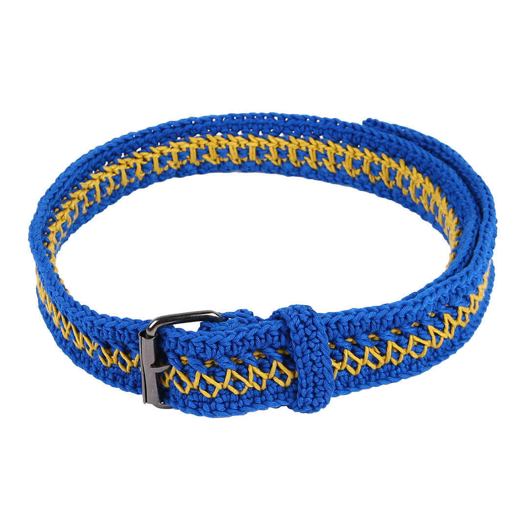 Crochet Belt with Adjustable Buckle - 10349