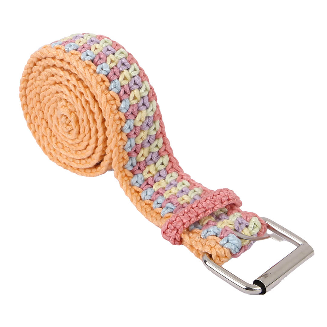 Crochet Belt with Adjustable Buckle - 10355