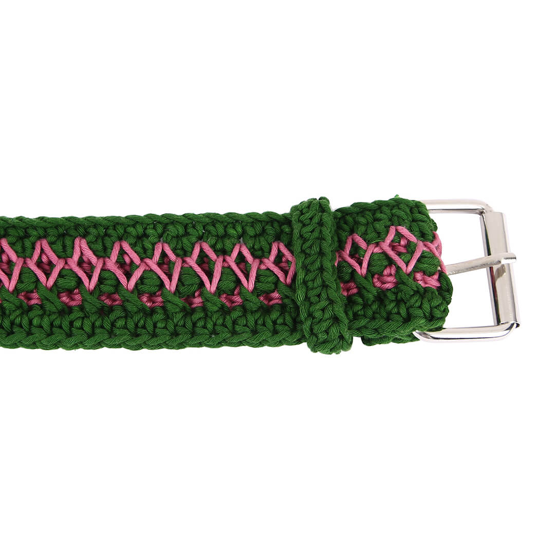 Crochet Belt with Adjustable Buckle - 10351