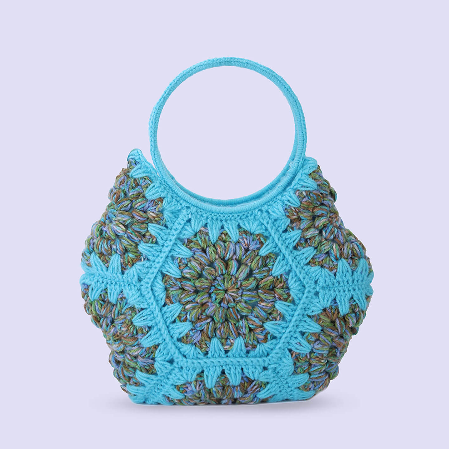 Cute Handmade Hexagon Bags - Blue- 10370