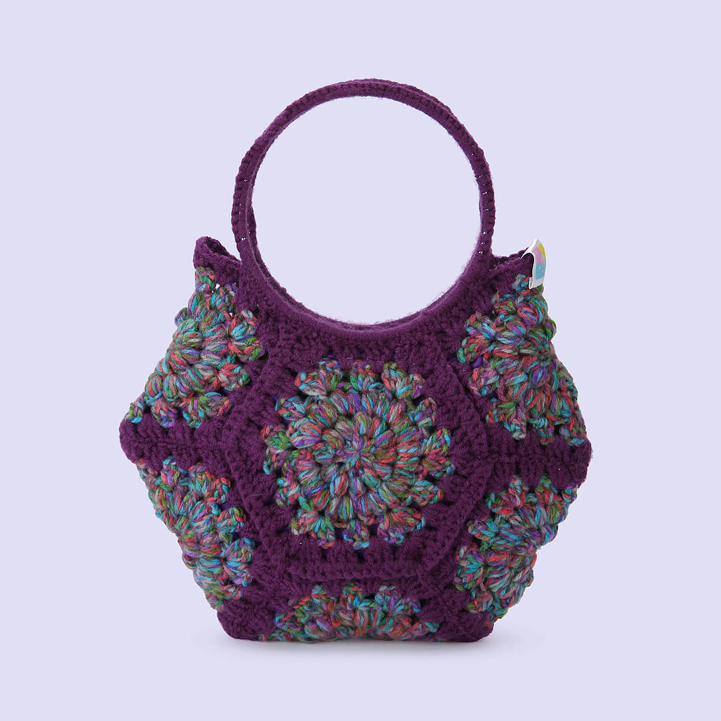 Cute Handmade Hexagon Bags - Purple - 10371