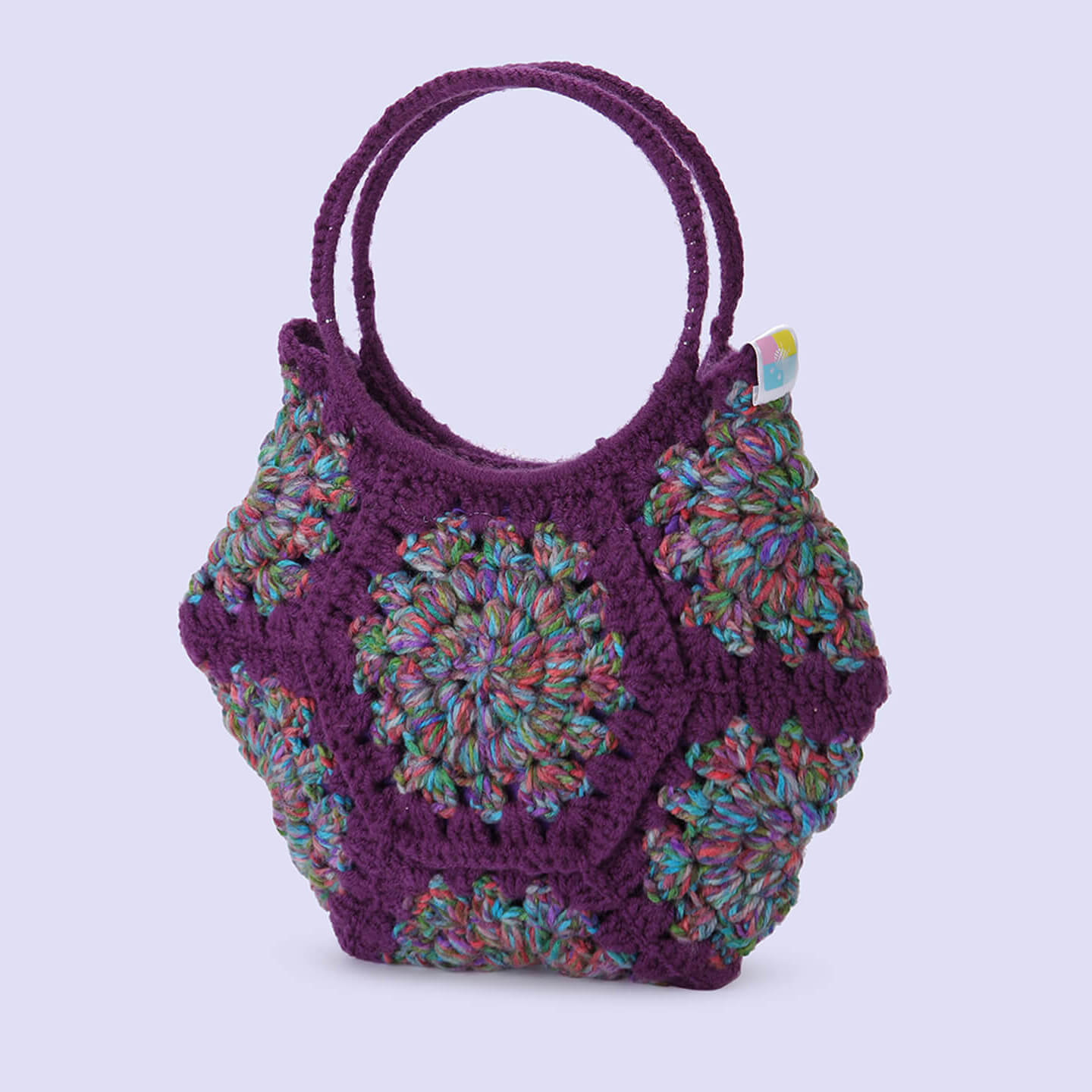 Cute Handmade Hexagon Bags - Purple - 10371