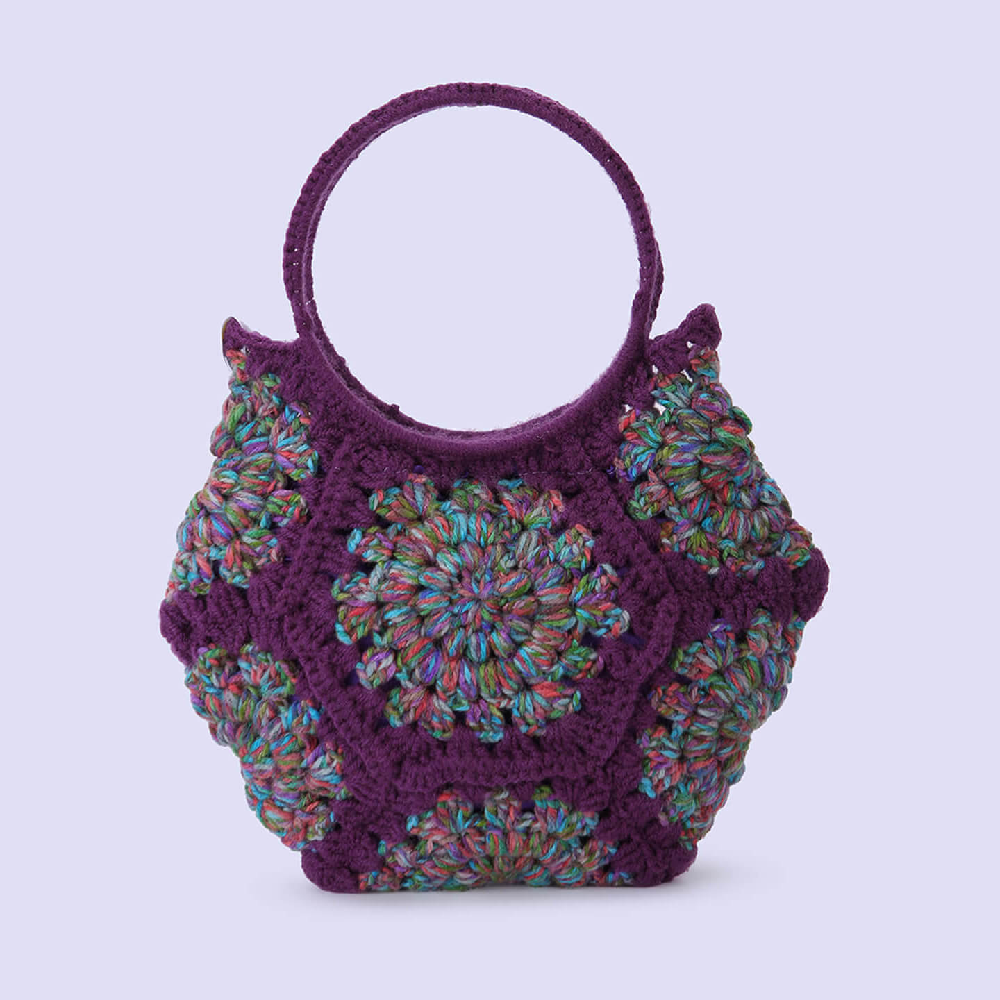 Cute Handmade Hexagon Bags - Purple - 10371