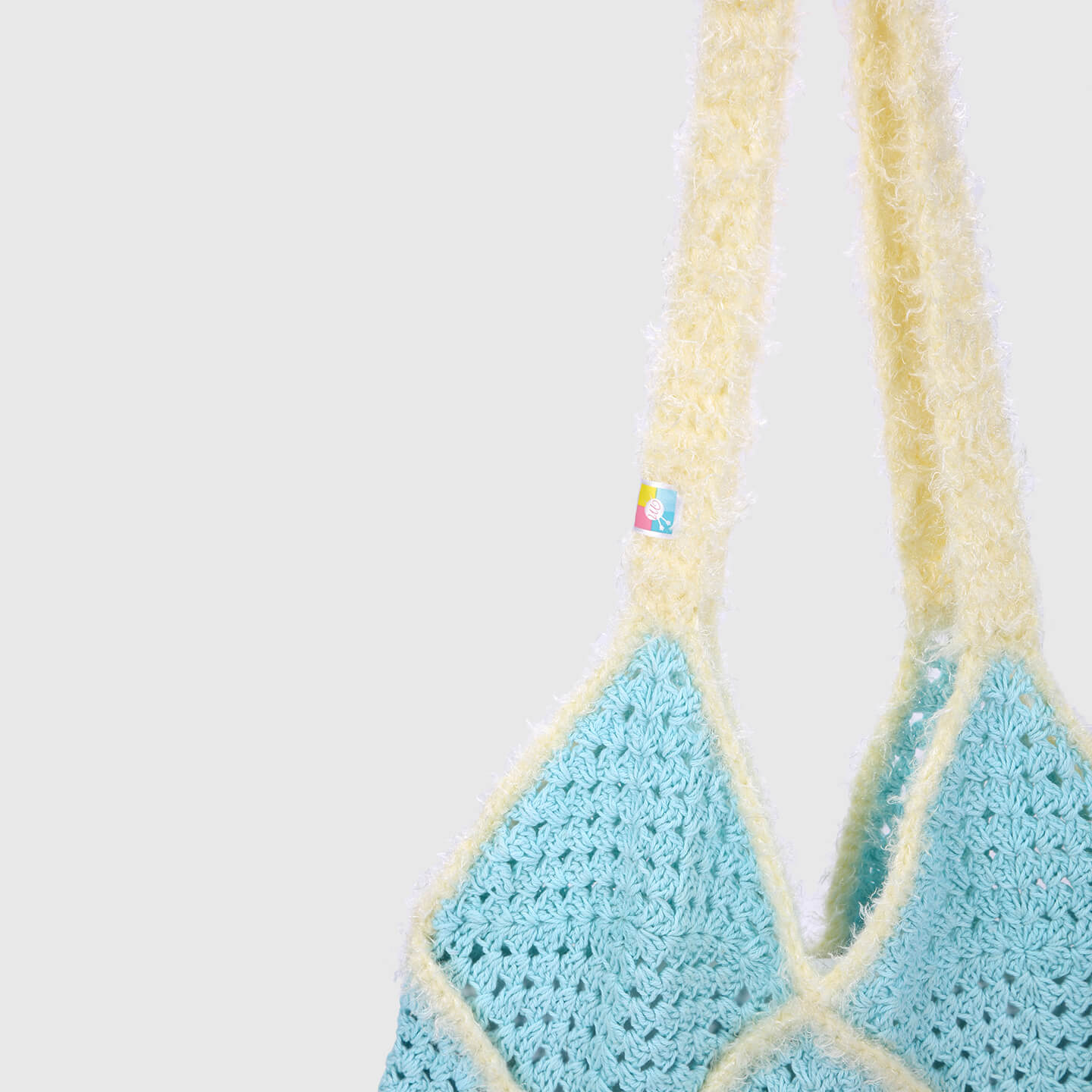 Checkered handbag - Blue 3145