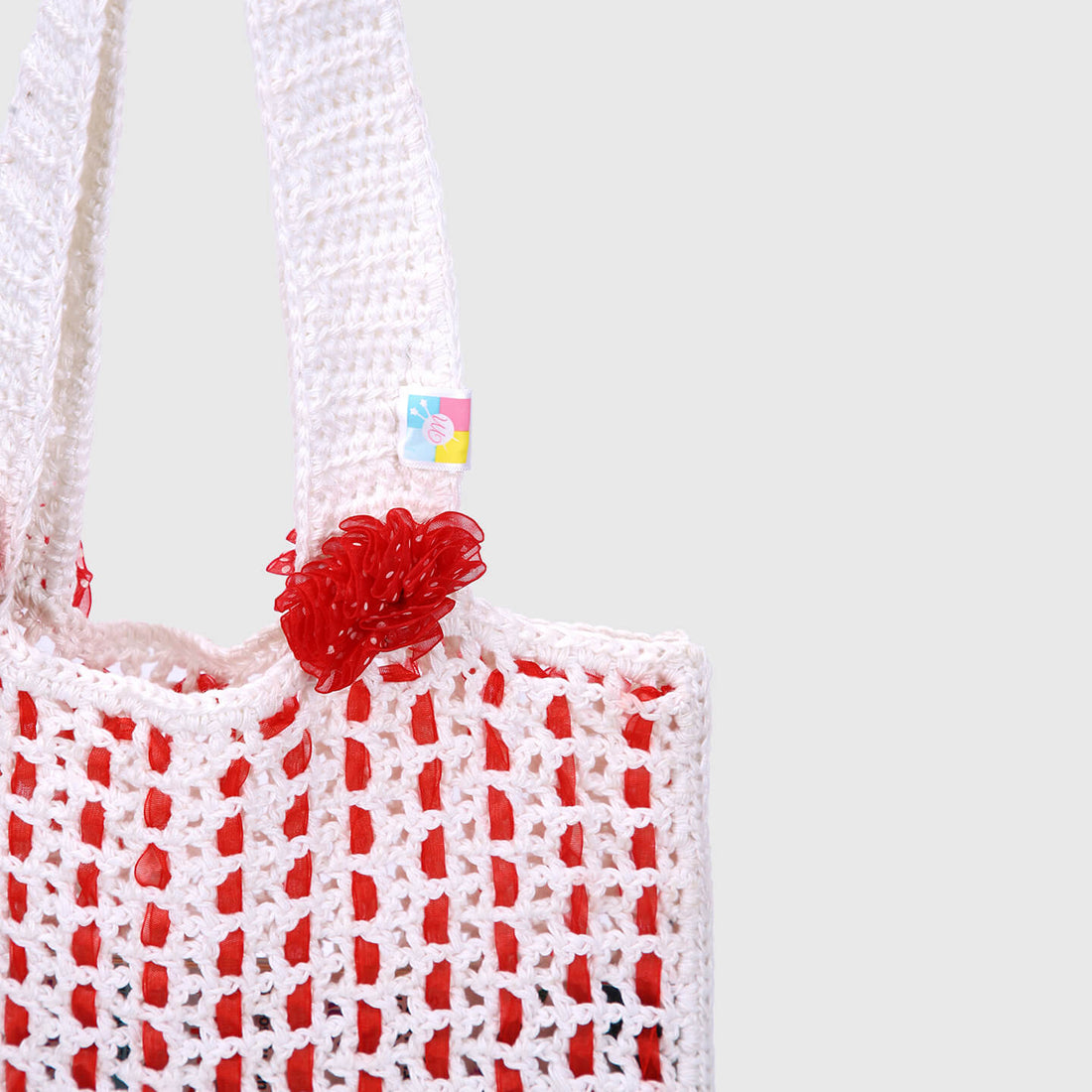 Handmade Crochet Bag - White 3148