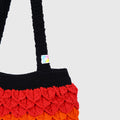 Crochet Handbag with lining and zipper - Multi 3313