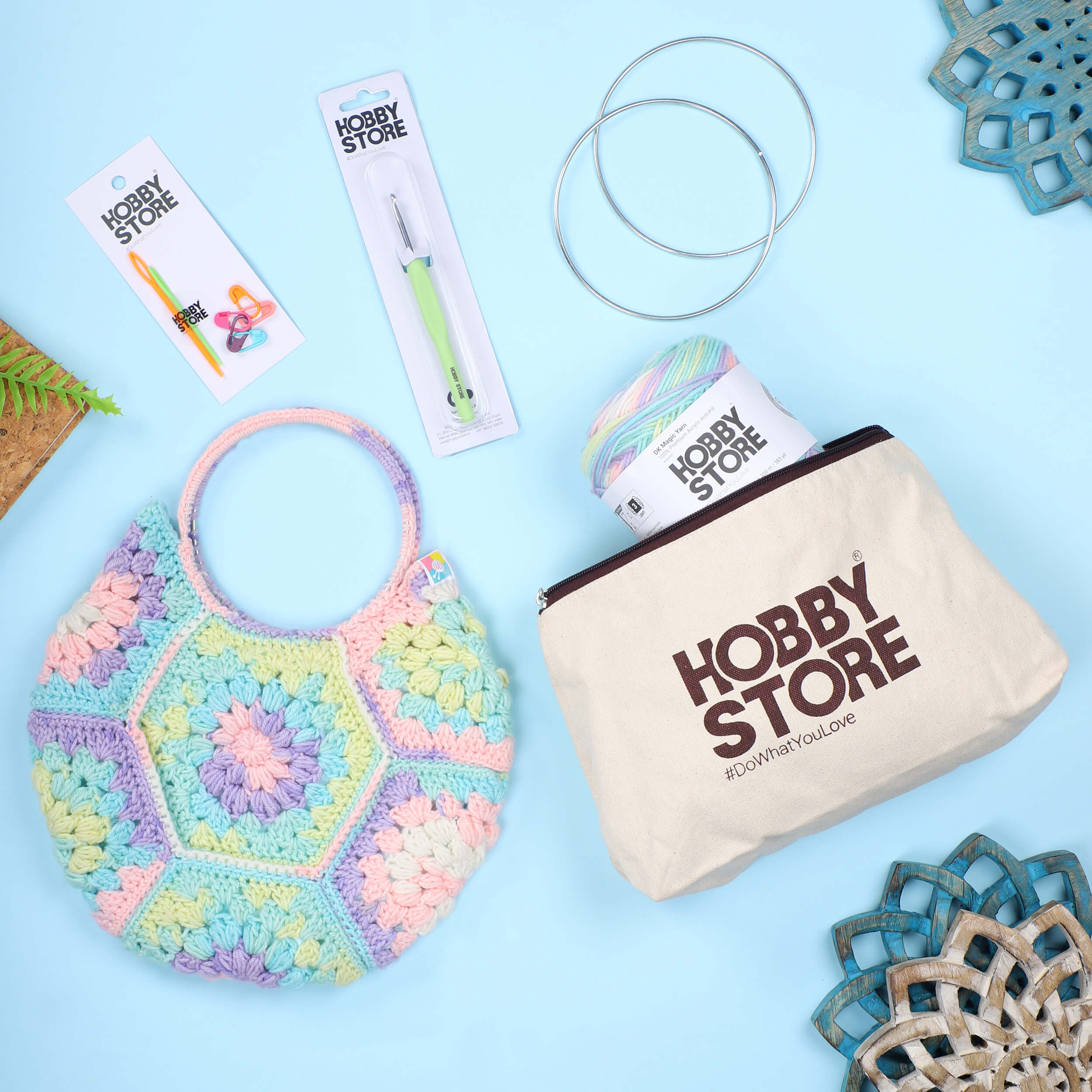 Crochet Kit – Make Crochet Hexagon Bag