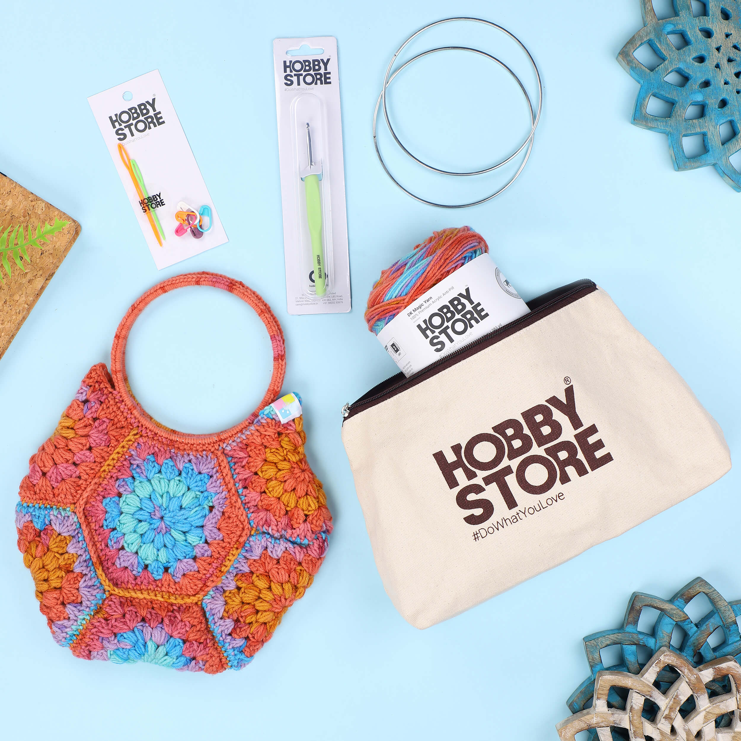 Crochet Kit – Make Crochet Hexagon Bag