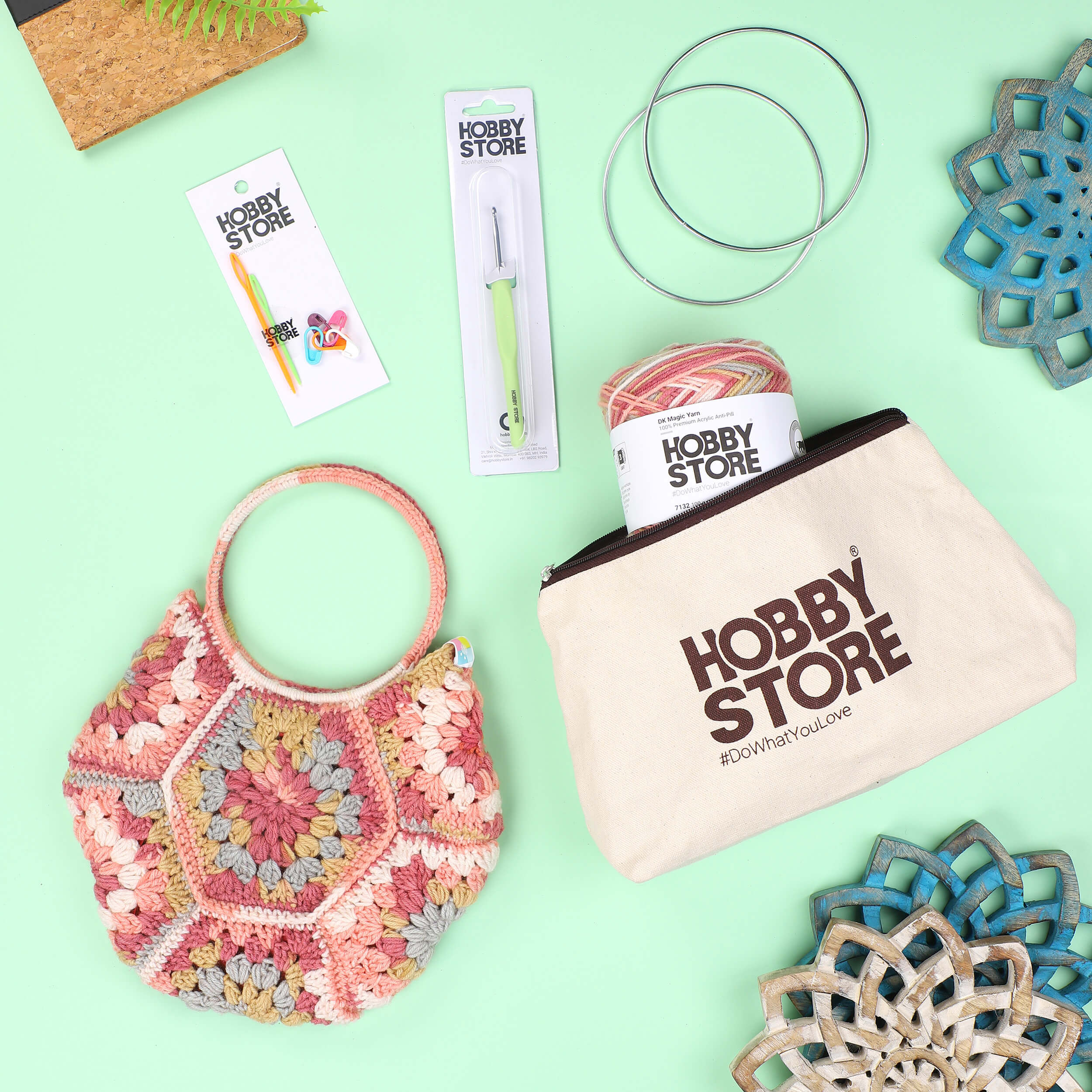 Crochet Kit – Make Crochet Hexagon Bag