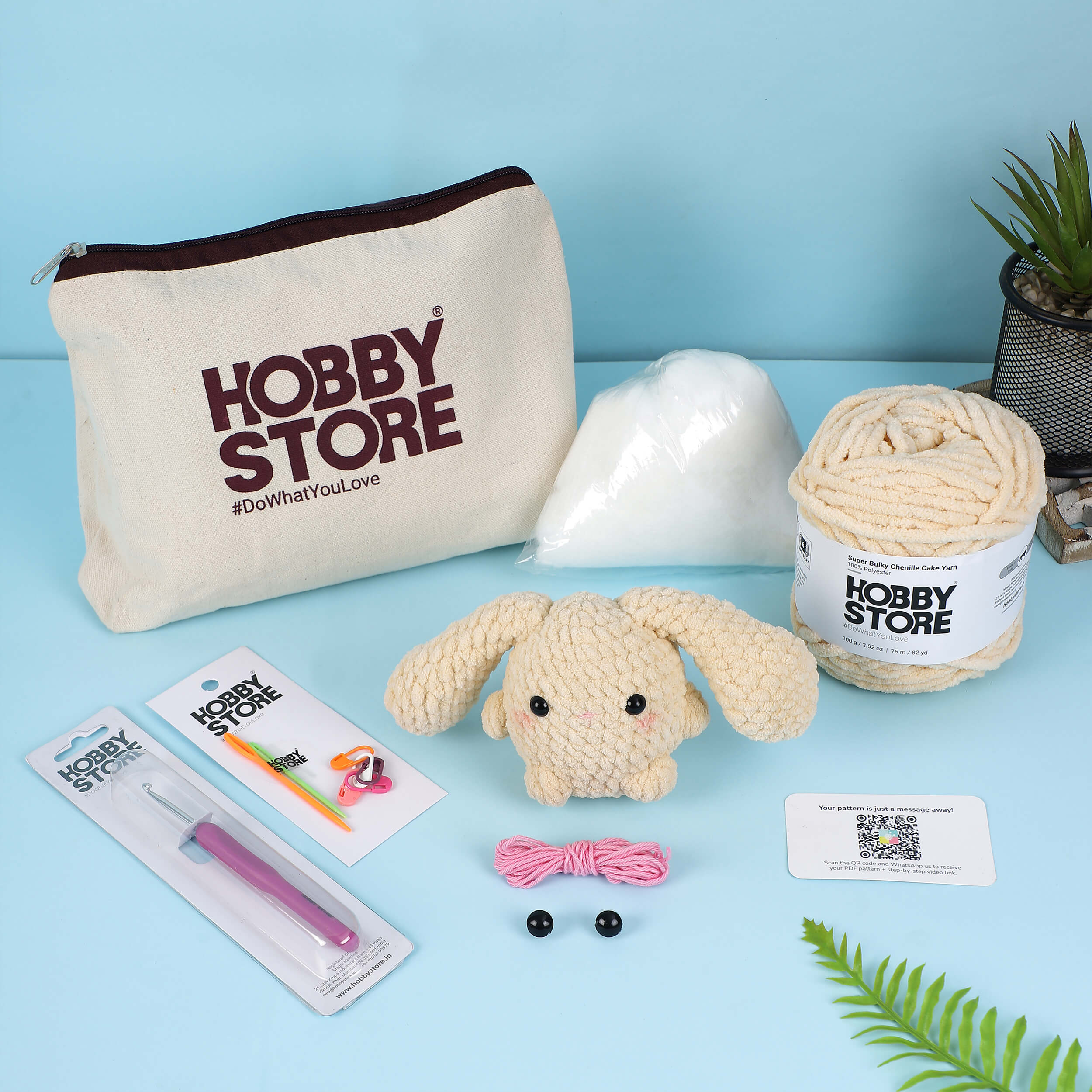 Crochet Kit - Long Eared Bunny Amigurumi