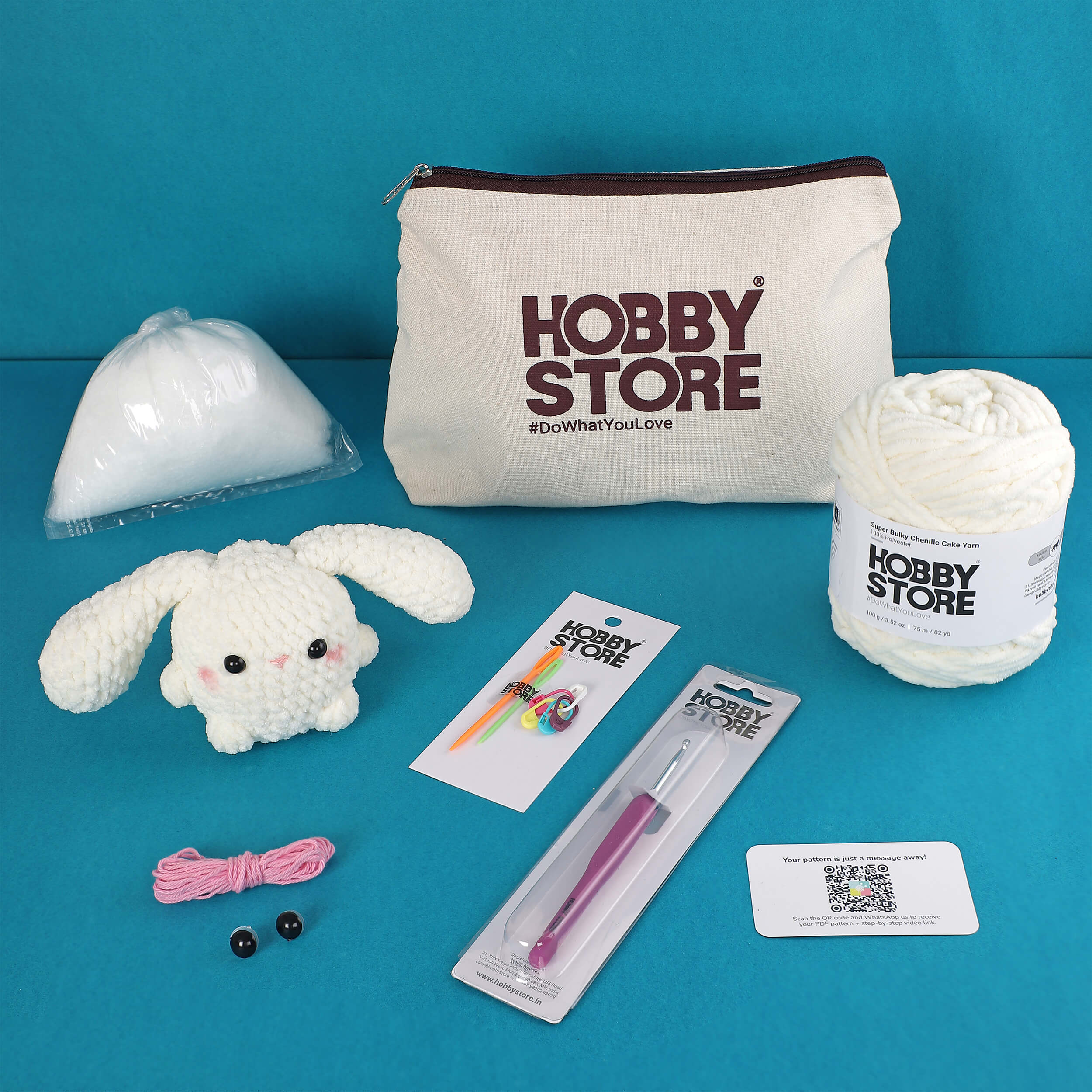 Crochet Kit - Long Eared Bunny Amigurumi