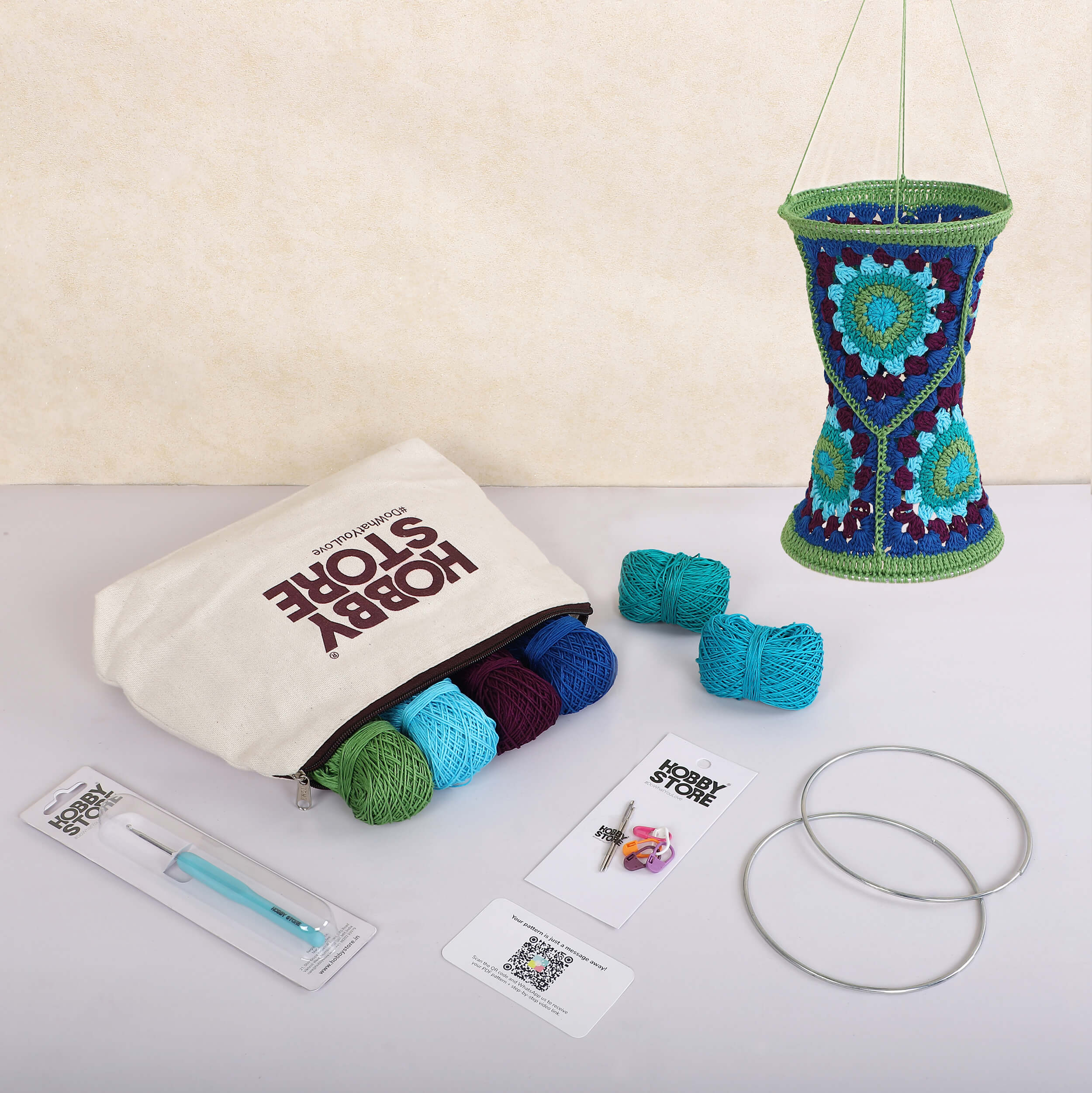 Crochet Kit - Make a Triangle Lantern